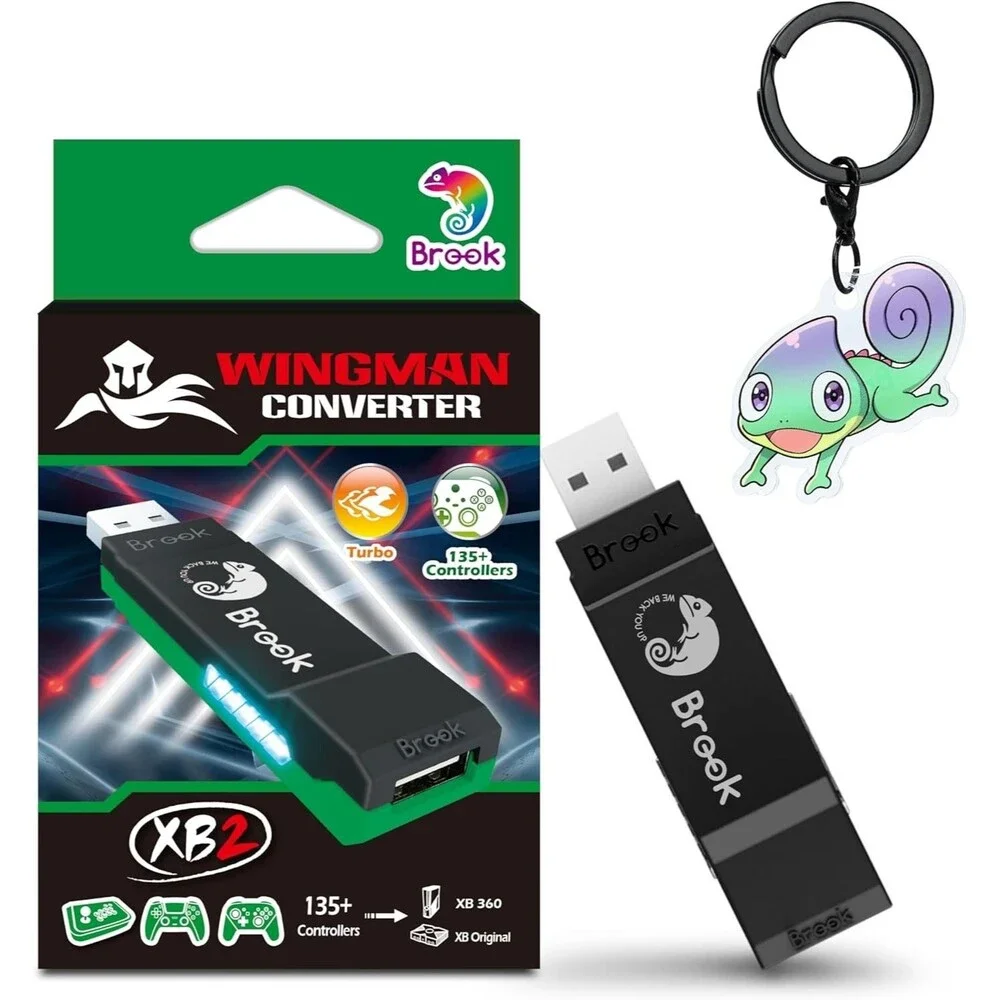 Brook Wingman XB 2 Converter w/ Keychain - Wireless Controller Adapter for XB360